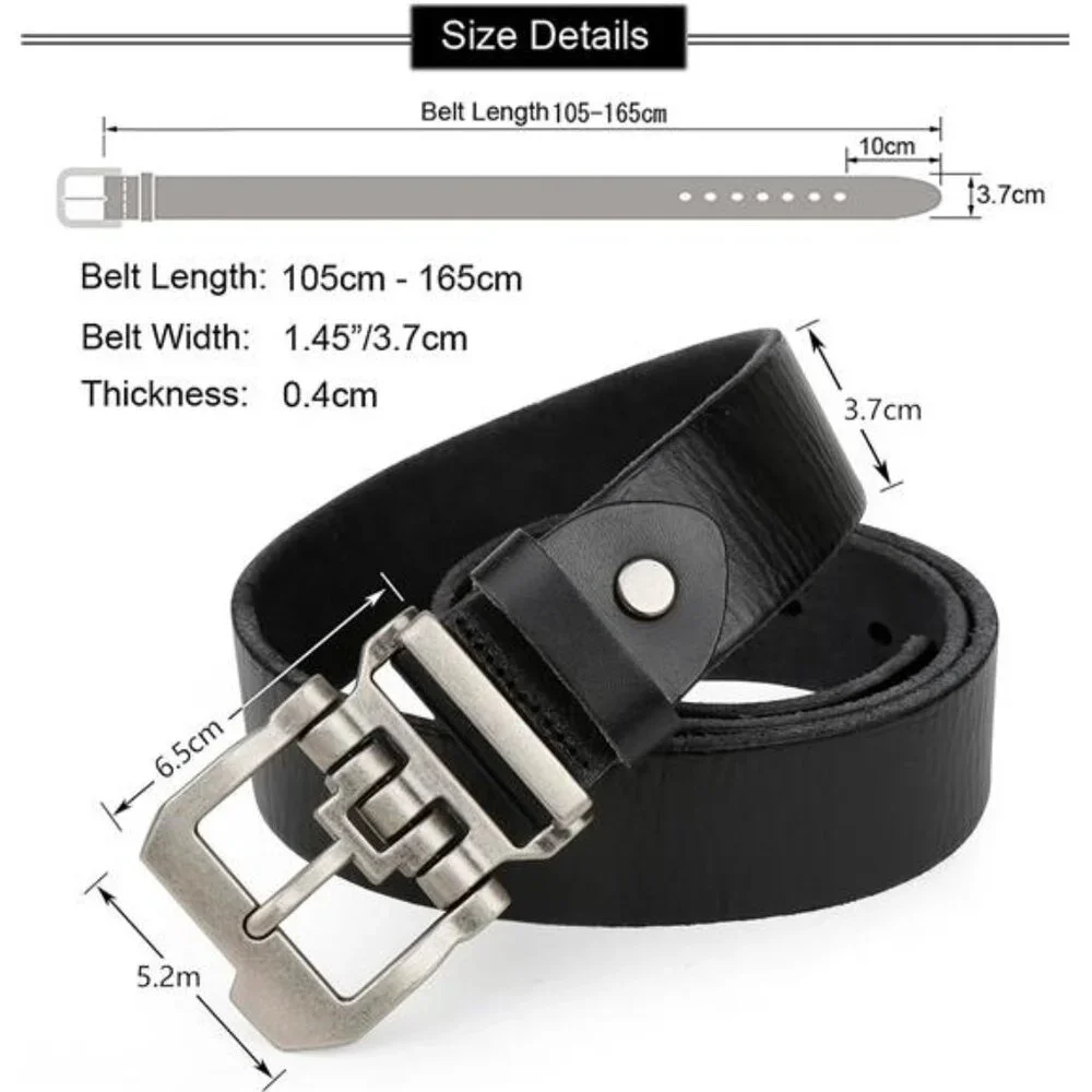 Men's Leather Belt, Black